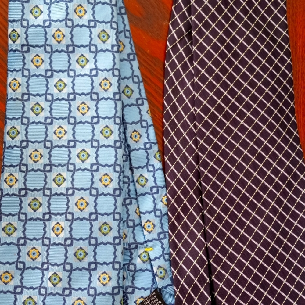 2 100% silk neckties